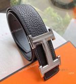 2018 Replica Hermes Double Sided Belt Black Belt